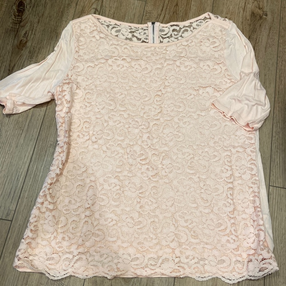 Soho light pink ladies top Sz XL